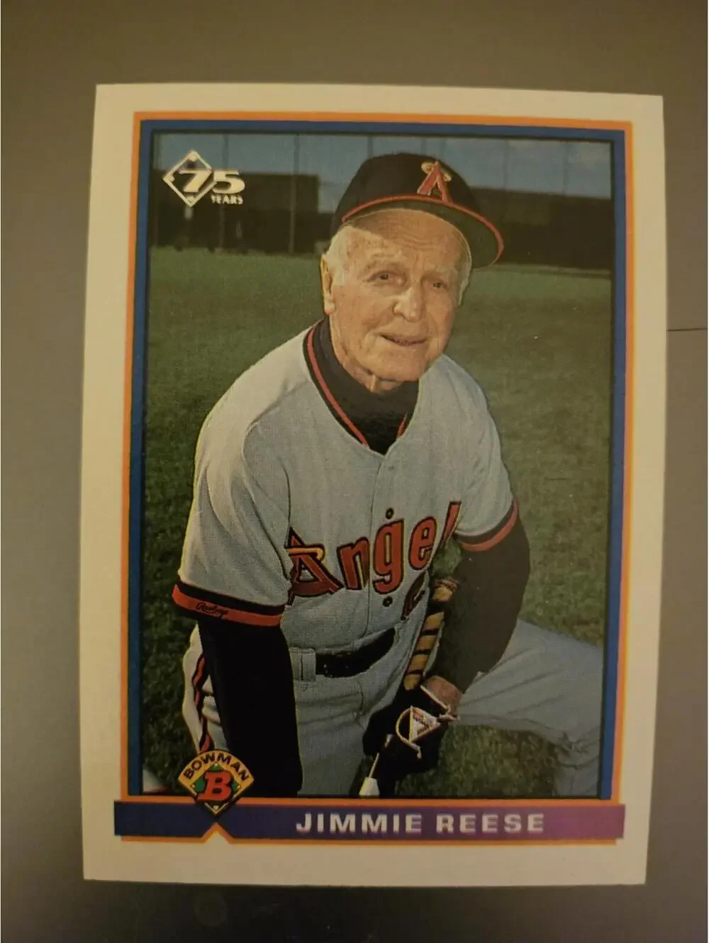 1991 Bowman - Jimmie Reese - 75 years coach - California Angels #186